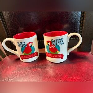 Margaritaville Parrot Design Mr. & Mrs. Bird Mugs